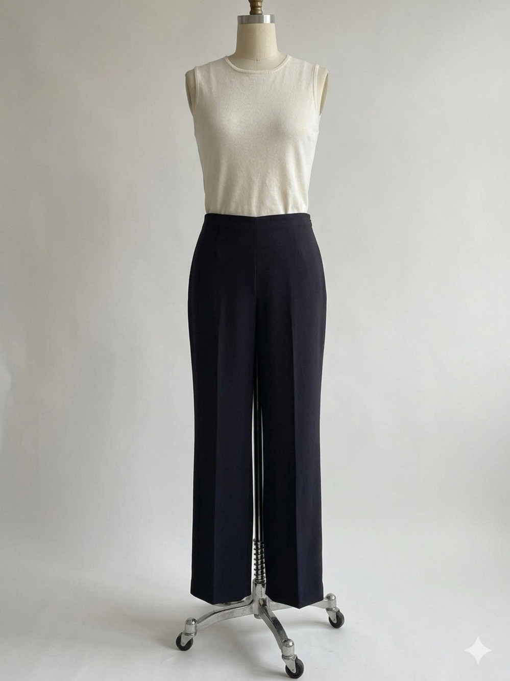Coldwater Creek Black Wide-Leg High-Waist Trousers